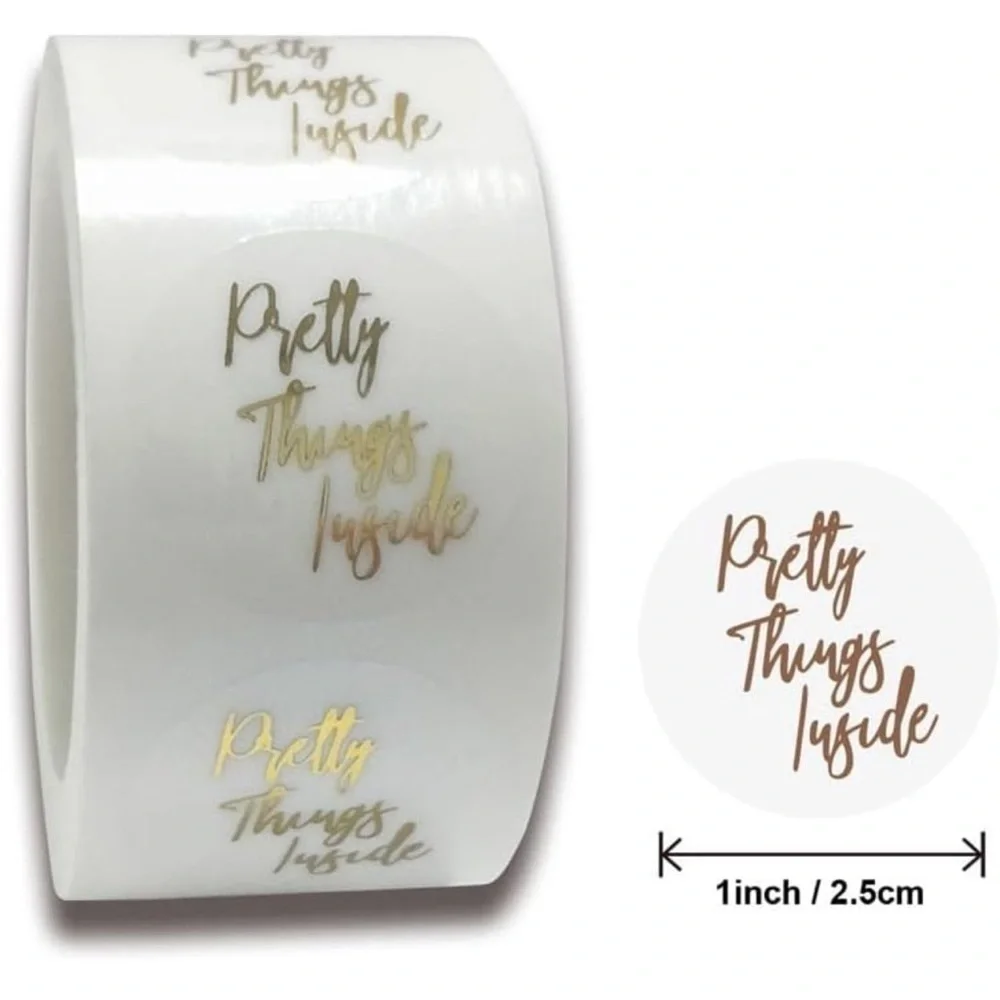 500 Gold “Pretty Things Inside” Stickers